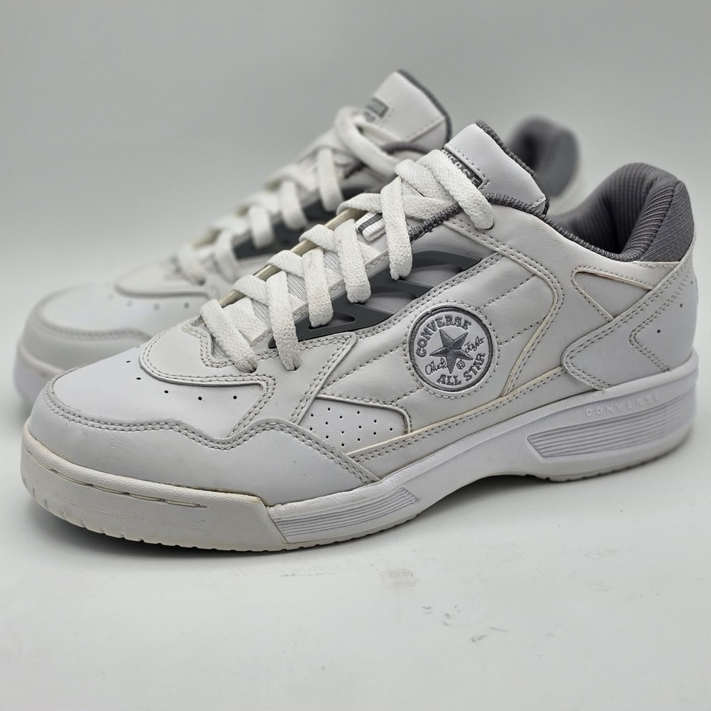 Retro Converse Mens Sneakers 8.5  Court Low White Gray Shoes 80s 90s‎
